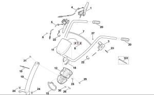 62417109920 CABLU ACTIONARE STIHL MERS INAPOI VIKING HB585 (POZITIA 5)